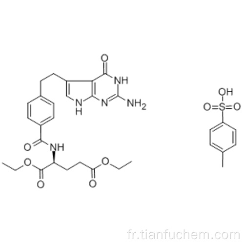 Acide N- [4- [2- (2-amino-4,7-dihydro-4-oxo-3H-pyrrolo [2,3-d] pyrimidin-5-yl) éthyl] benzoyl] -L-glutamique 1, 5-diéthyl ester 4-méthylbenzènesulfonate CAS 165049-28-5